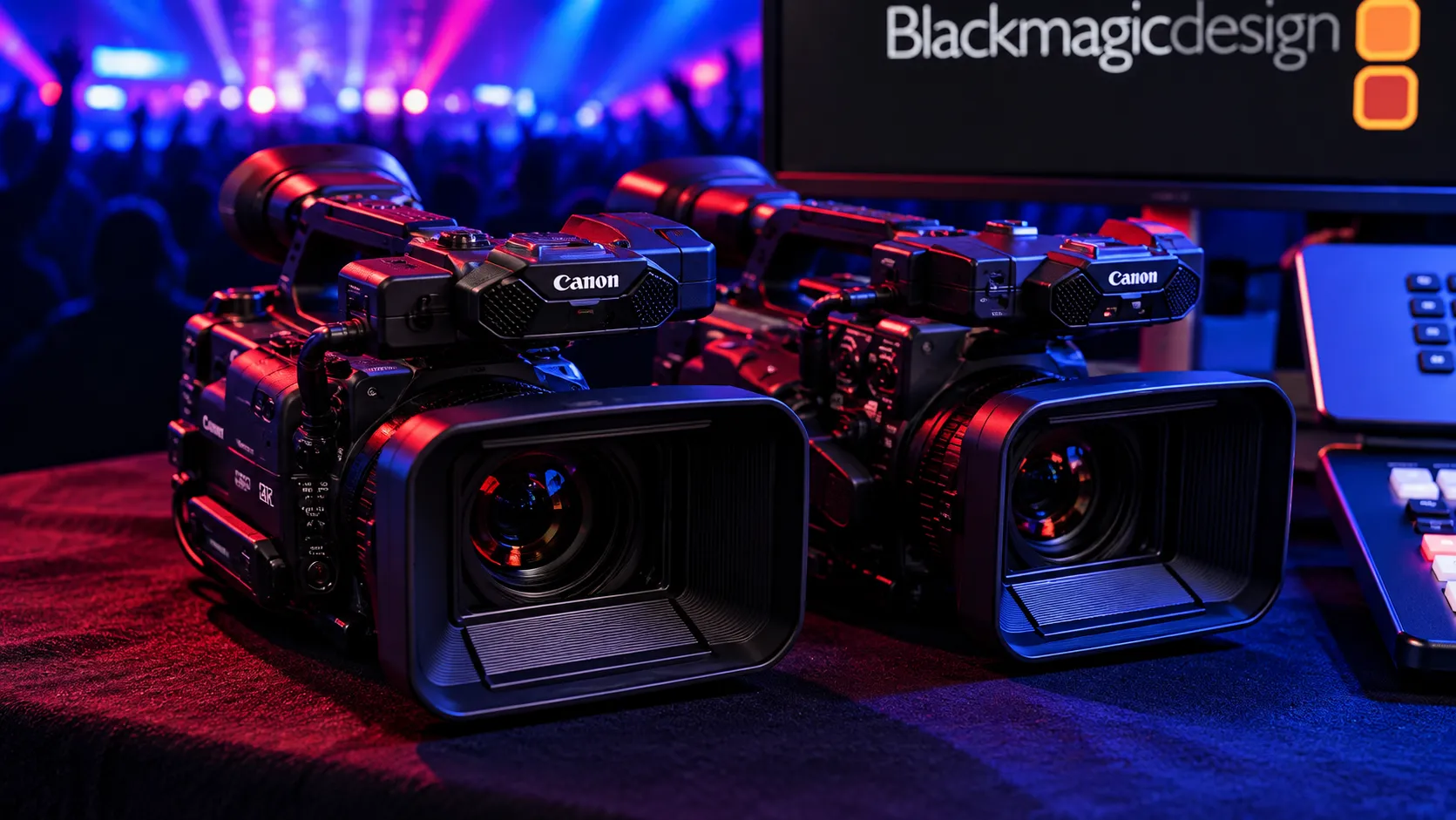 Diamond MCP package camera setup at a live event.