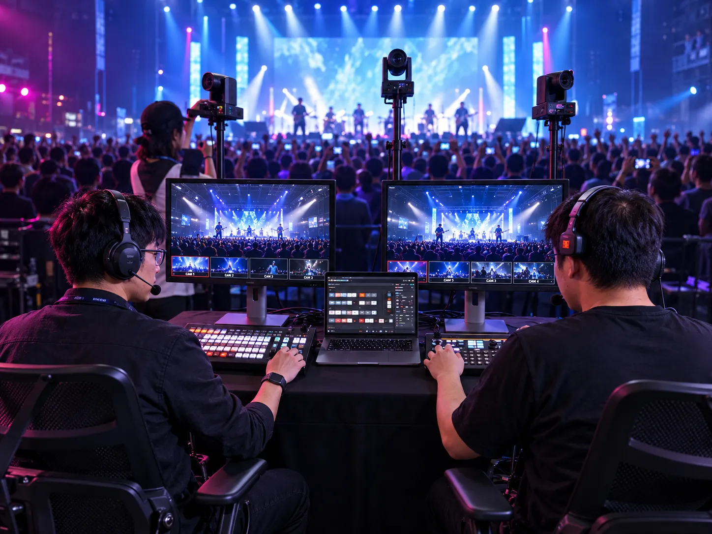PTZ RoboCam production equipment prepared for an event.